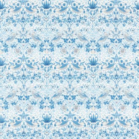 William Morris & Co Simply Morris Fabrics Strawberry Thief Fabric - Woad - MSIM226916 - Image 1