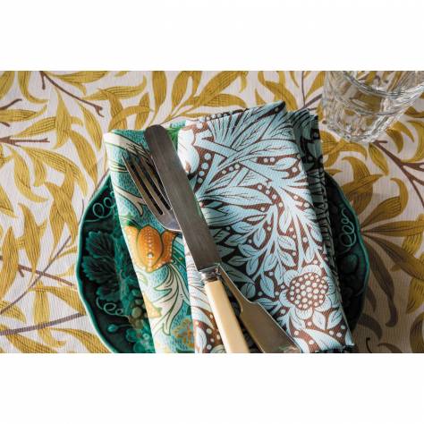 William Morris & Co Ben Pentreath Cornubia Fabrics Marigold Fabric - Sky/Chocolate - MCOP226980 - Image 4