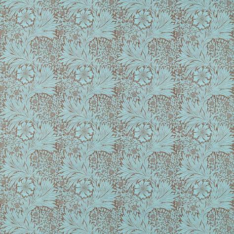 William Morris & Co Ben Pentreath Cornubia Fabrics Marigold Fabric - Sky/Chocolate - MCOP226980 - Image 1