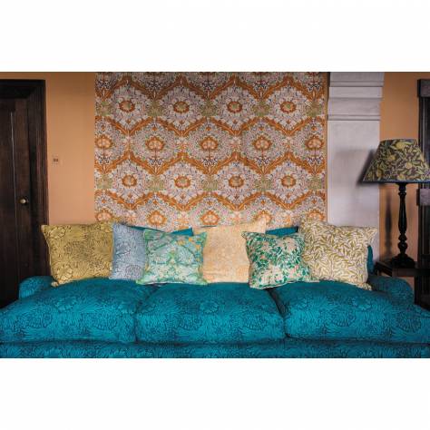 William Morris & Co Ben Pentreath Cornubia Fabrics Marigold Fabric - Crea/Sap Green - MCOP226982 - Image 3