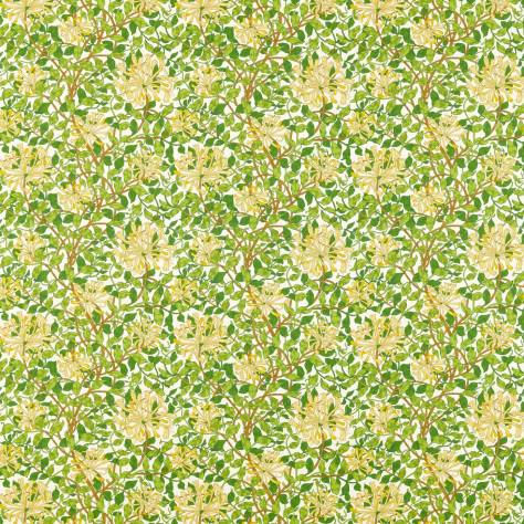 William Morris & Co Ben Pentreath Cornubia Fabrics Honeysuckle Fabric - Cream/Chocolate - MCOP226984 - Image 1