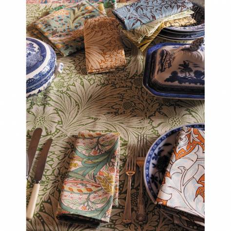 William Morris & Co Ben Pentreath Cornubia Fabrics Daffodil Fabric - Cove Blue/Chocolate - MCOP226993 - Image 3