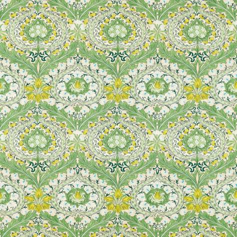 William Morris & Co Ben Pentreath Cornubia Fabrics Merton Fabric - Leaf Green/Sky - MCOP226995 - Image 1