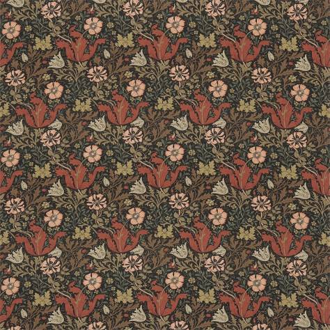 William Morris & Co Compendium I & II Fabrics Compton Fabric - Terracotta/Multi - DJA196201
