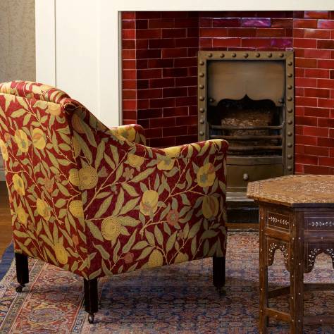 William Morris & Co Compendium I & II Fabrics Bird & Anemone Fabric - Red Clay - DJA1BD202 - Image 4