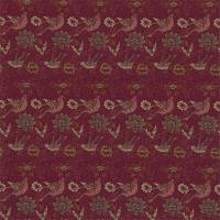 Bird & Anemone Fabric - Red Clay