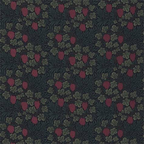 William Morris & Co Compendium I & II Fabrics Vine Fabric - Dark Green/Red - DMC1VN202