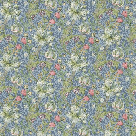 William Morris & Co Compendium I & II Fabrics Golden Lily Fabric - Mineral - DMFPGL211 - Image 1