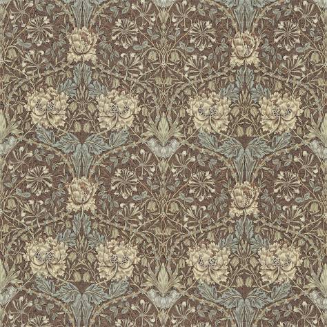 William Morris & Co Compendium I & II Fabrics Honeysuckle & Tulip Fabric - Bullrush/Slate - DMFPHT201 - Image 1