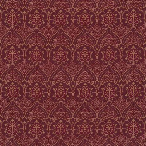 William Morris & Co Compendium I & II Fabrics Voysey Fabric - Red - DMFPVO202