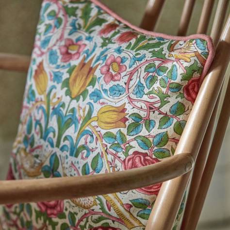 William Morris & Co Emery Walkers House Fabrics Rose Fabric - Weld/Leaf Green - MEWF227022 - Image 4
