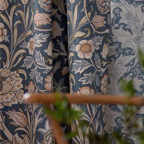 William Morris & Co Emery Walkers House Fabrics Trent Fabric - Woad Blue - MEWF227026 - Image 2