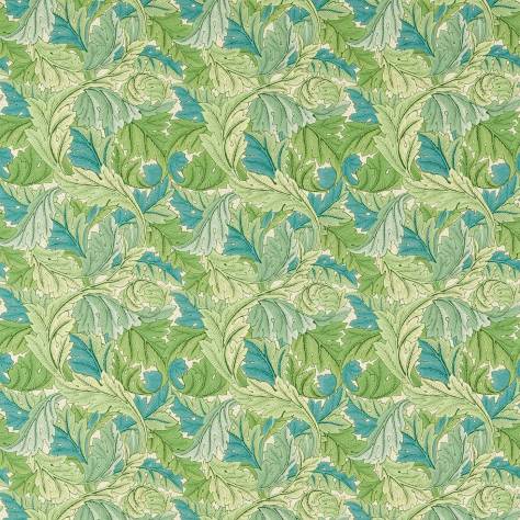 William Morris & Co Outdoor Performance Fabrics Acanthus Fabric - Nettle/Sky Blue - MAMB227114 - Image 1
