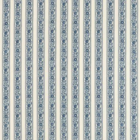 William Morris & Co Outdoor Performance Fabrics Fruit Stripe Fabric - Indigo - MAMB227117