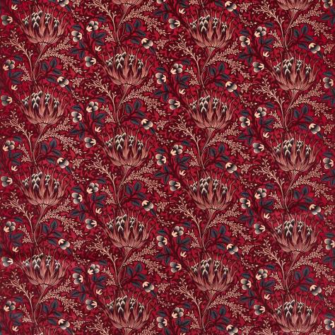 William Morris & Co Wardle Velvets Artichoke Velvet Fabric - Barbed Berry - MWAR227001