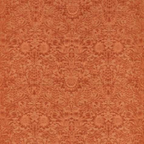 William Morris & Co Wardle Velvets Sunflower Caffoy Velvet Fabric - Redhouse - MWAR237281 - Image 1