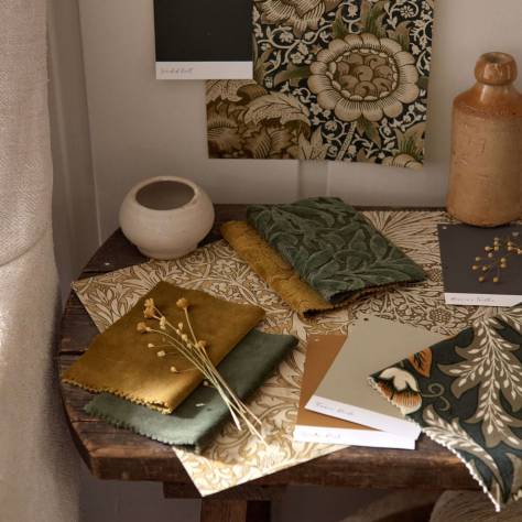 William Morris & Co Wardle Velvets Willow Boughs Caffoy Velvet Fabric - Standen Clay - MWAR237288 - Image 4
