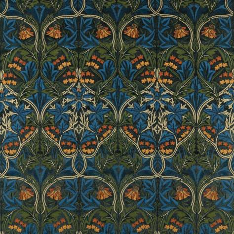 William Morris & Co Wardle Velvets Bluebell Embroidery Fabric - Tump/Webbs Blue - MWAR237292 - Image 1