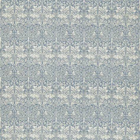 William Morris & Co Compendium III Fabrics Brer Rabbit Fabric - Slate/Vellum - DMFPBR202