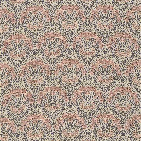 William Morris & Co Compendium III Fabrics Michaelmas Daisy Fabric - Indigo/Red - DMFPMI201