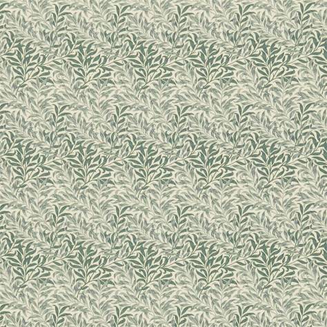 William Morris & Co Compendium III Fabrics Willow Bough Minor Fabric - Forest/Biscuit - DMFPWM206