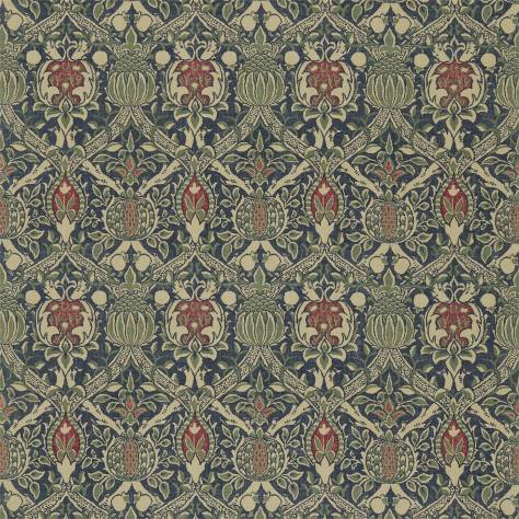 William Morris & Co Volume V Prints Fabrics Granada Fabric - Indigo/Red - DMCOGR201