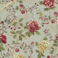 Tangley Fabric - Eggshell/Red