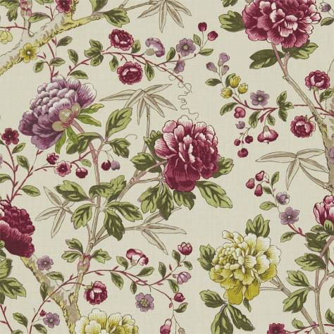 William Morris & Co Volume V Prints Fabrics Tangley Fabric - Wine/Antique Yellow - DMCOTA204 - Image 1