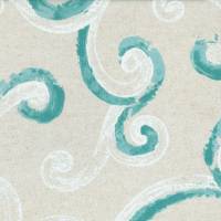 Fioriture Fabric - Turquoise