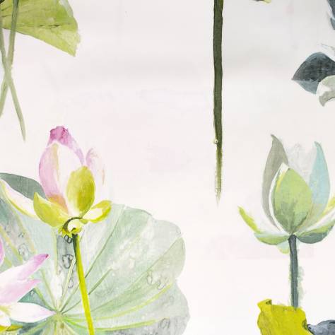 Designers Guild Couture Rose Fabrics Fleur De Lotus Fabric - Camellia - FDG2471/01 - Image 1