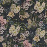 Delft Flower Fabric - Graphite