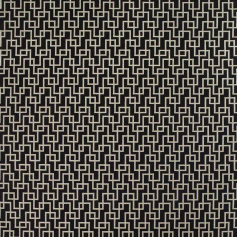 Designers Guild Chandigarh Fabrics Jeanneret Fabric - Noir - FDG2833/01