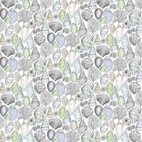 Designers Guild Palme Botanique Fabrics Shell Bay Outdoor Fabric - Cobalt - FDG2885/02 - Image 1