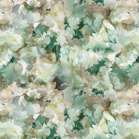 Designers Guild Grandiflora Rose Fabrics Fleurs de Jour Fabric - Celadon - FDG2951/02
