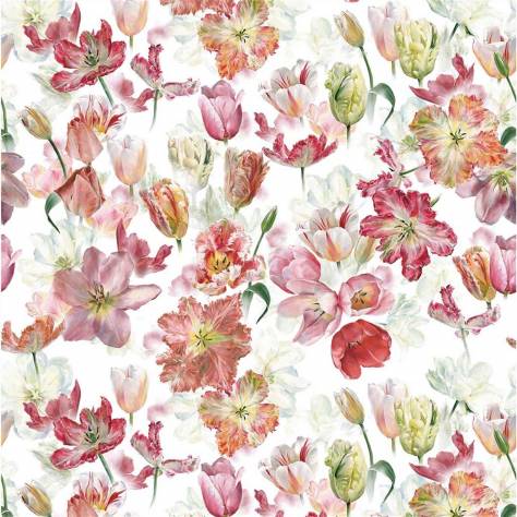 Designers Guild Grandiflora Rose Fabrics Tulip Garden Fabric - Azalea - FDG2955/01 - Image 1