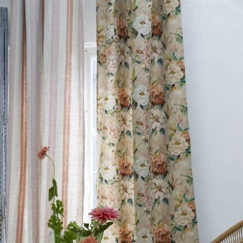 Designers Guild Brera Striato Fabrics Viale Fabric - Quartz Rose - FDG3031/01