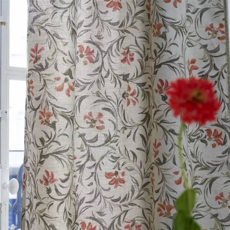 Designers Guild Porcelaine De Chine Fabrics Fleur Indienne Fabric - Saffron - FDG3022/02 - Image 2