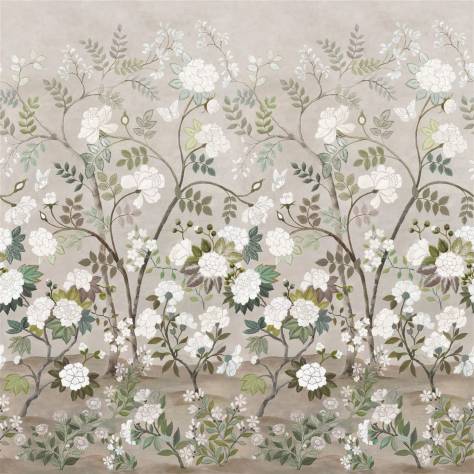 Designers Guild Porcelaine De Chine Fabrics Fleur Orientale Fabric - Pale Birch - FDG3019/02