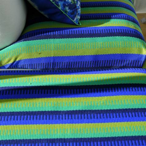 Designers Guild Savine Outdoor Fabrics Samarinda Outdoor Fabric - Cobalt - FDG3050/01