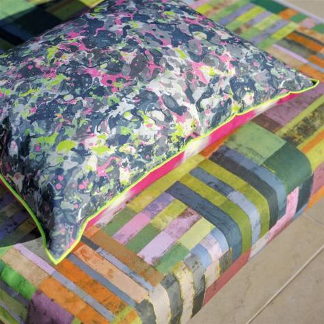 Designers Guild Savine Outdoor Fabrics Odisha Outdoor Fabric - Graphite - FDG3045/03 - Image 3