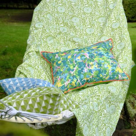 Designers Guild Savine Outdoor Fabrics Shaqui Outdoor Fabric - Leaf - FDG3041/02 - Image 2