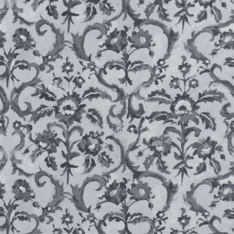 Designers Guild Tapestry Flower Prints & Panels Guerbois Fabric - Charcoal - FDG3053/04