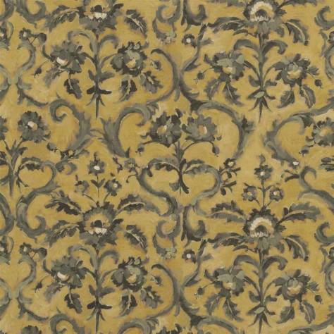 Designers Guild Tapestry Flower Prints & Panels Guerbois Fabric - Ochre - FDG3053/03