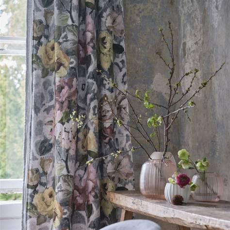 Designers Guild Tapestry Flower Prints & Panels Tapestry Flower Fabric - Eau de Nil - FDG3051/03 - Image 3