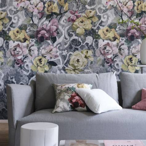Designers Guild Tapestry Flower Prints & Panels Tapestry Flower Fabric - Eau de Nil - FDG3051/03 - Image 4