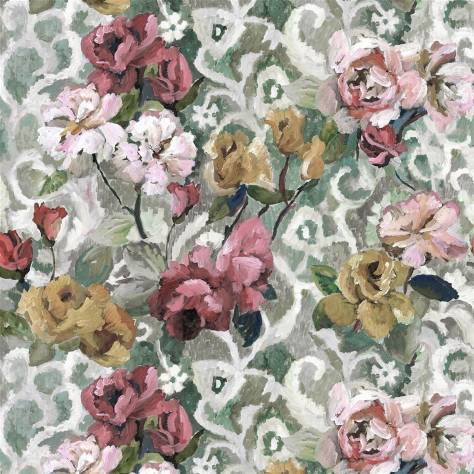 Designers Guild Tapestry Flower Prints & Panels Tapestry Flower Fabric - Eau de Nil - FDG3051/03 - Image 1