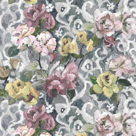 Designers Guild Tapestry Flower Prints & Panels Tapestry Flower Fabric - Platinum - FDG3051/04 - Image 1