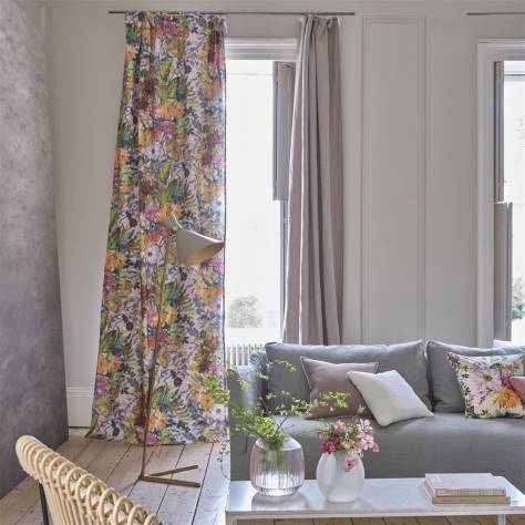 Designers Guild Tapestry Flower Prints & Panels Glynde Fabric - Coral - FDG3054/01 - Image 2