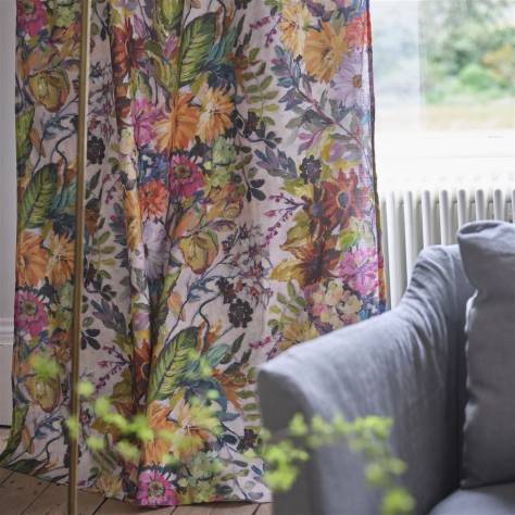 Designers Guild Tapestry Flower Prints & Panels Glynde Fabric - Coral - FDG3054/01 - Image 3