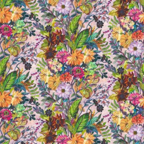 Designers Guild Tapestry Flower Prints & Panels Glynde Fabric - Coral - FDG3054/01 - Image 1